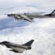 Raf Typhoon Jets Intercepting Russian Bear F Aircraft