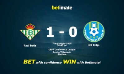 Real Betis Vs Nk Celje Uefa Conference League Match