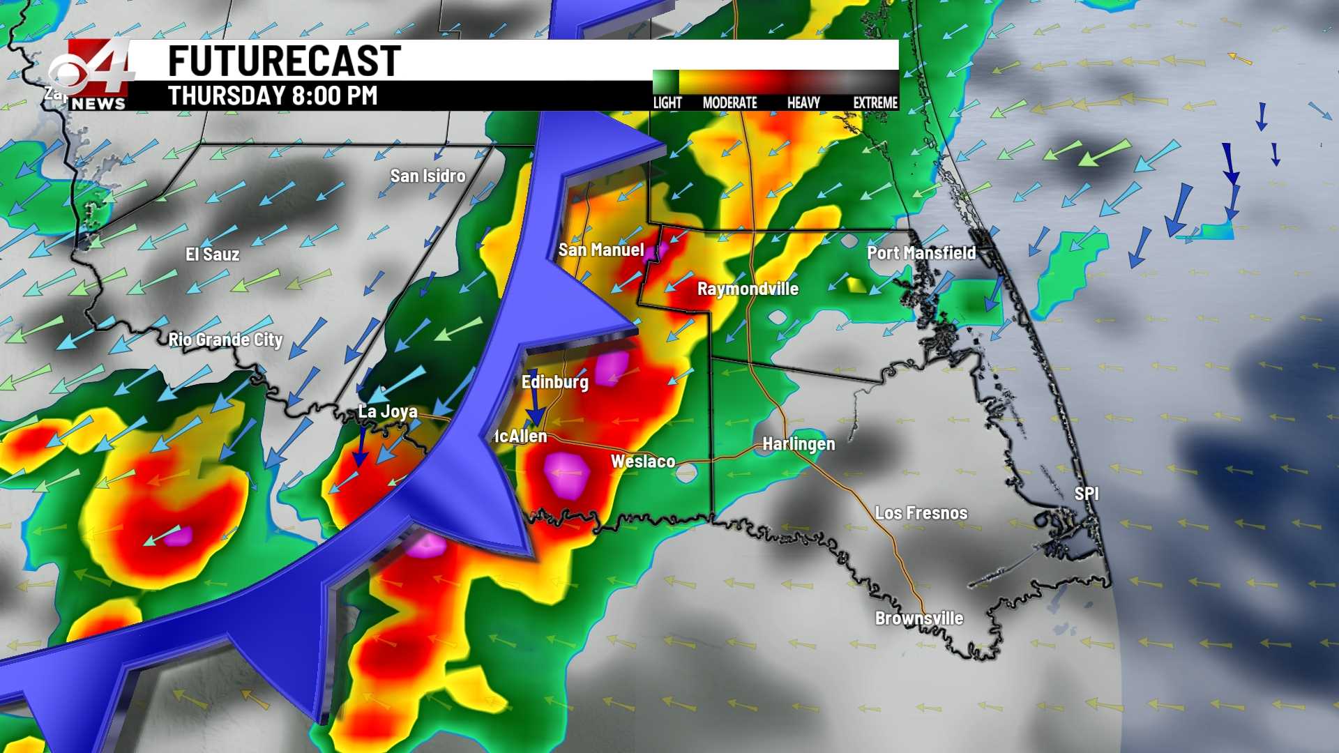 Reynosa Mexico Weather Front Cold Rain