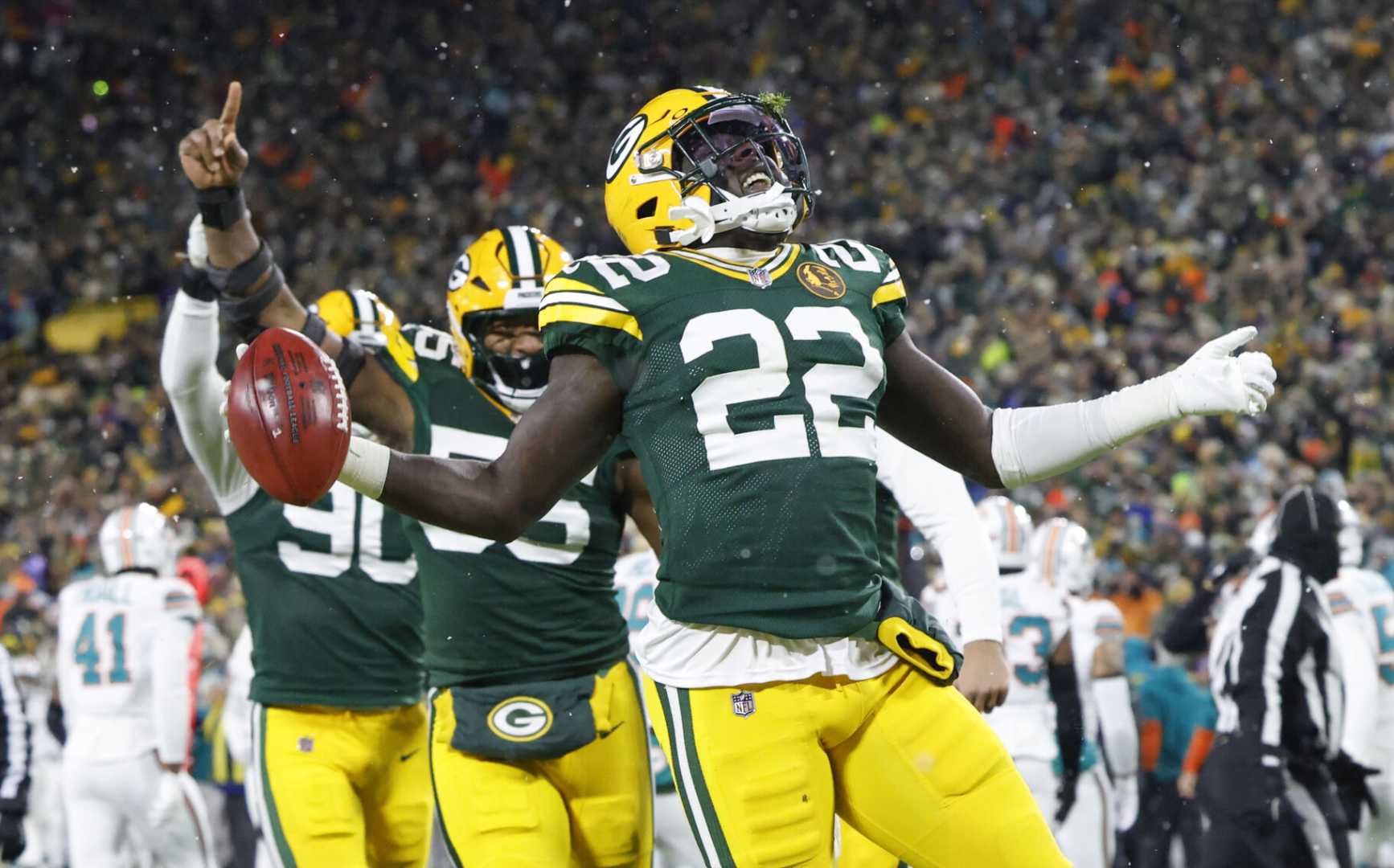 Robert Rochell Fumble Recovery Packers Vs Dolphins