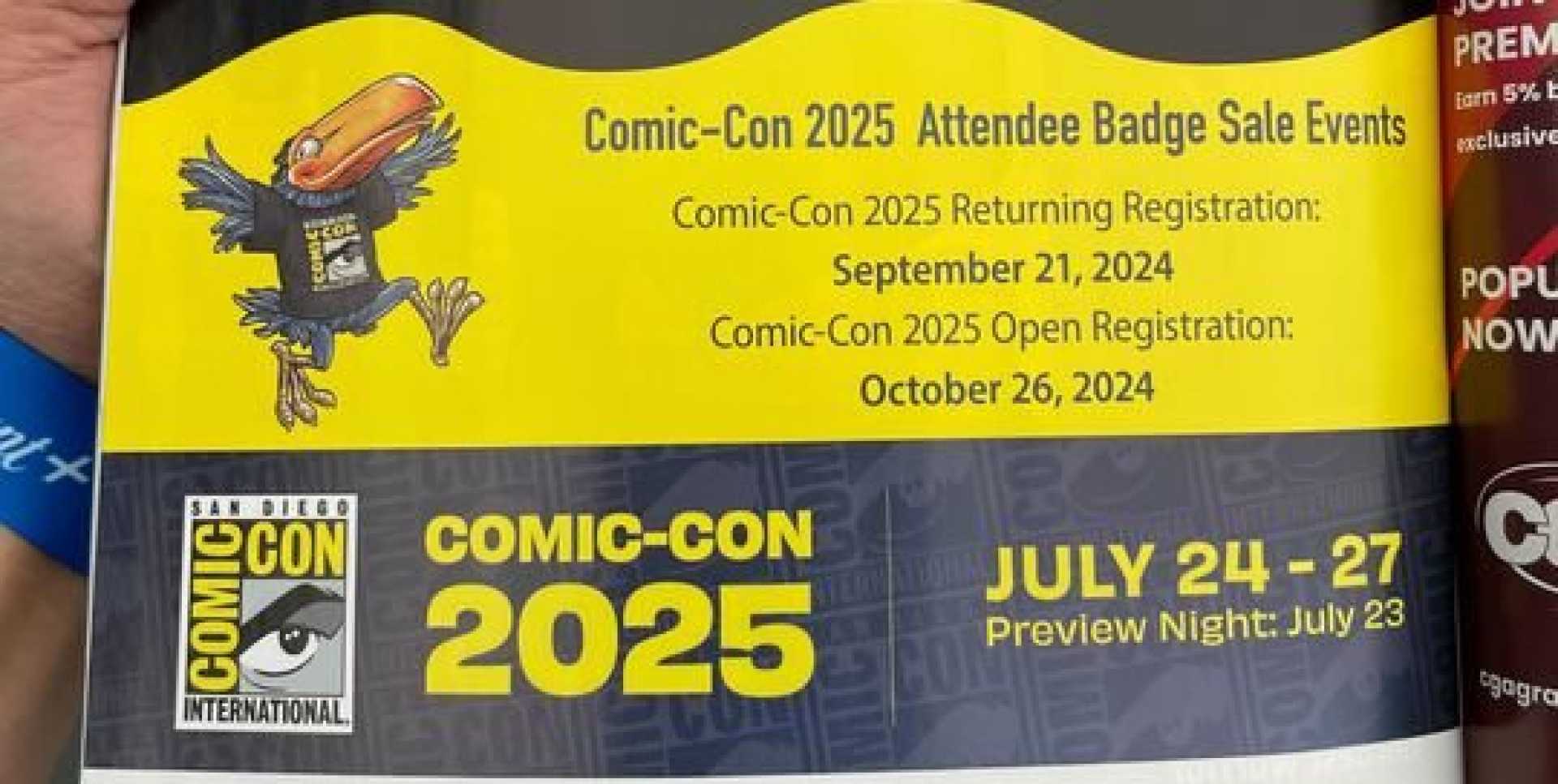 San Diego Comic Con 2025 Open Registration