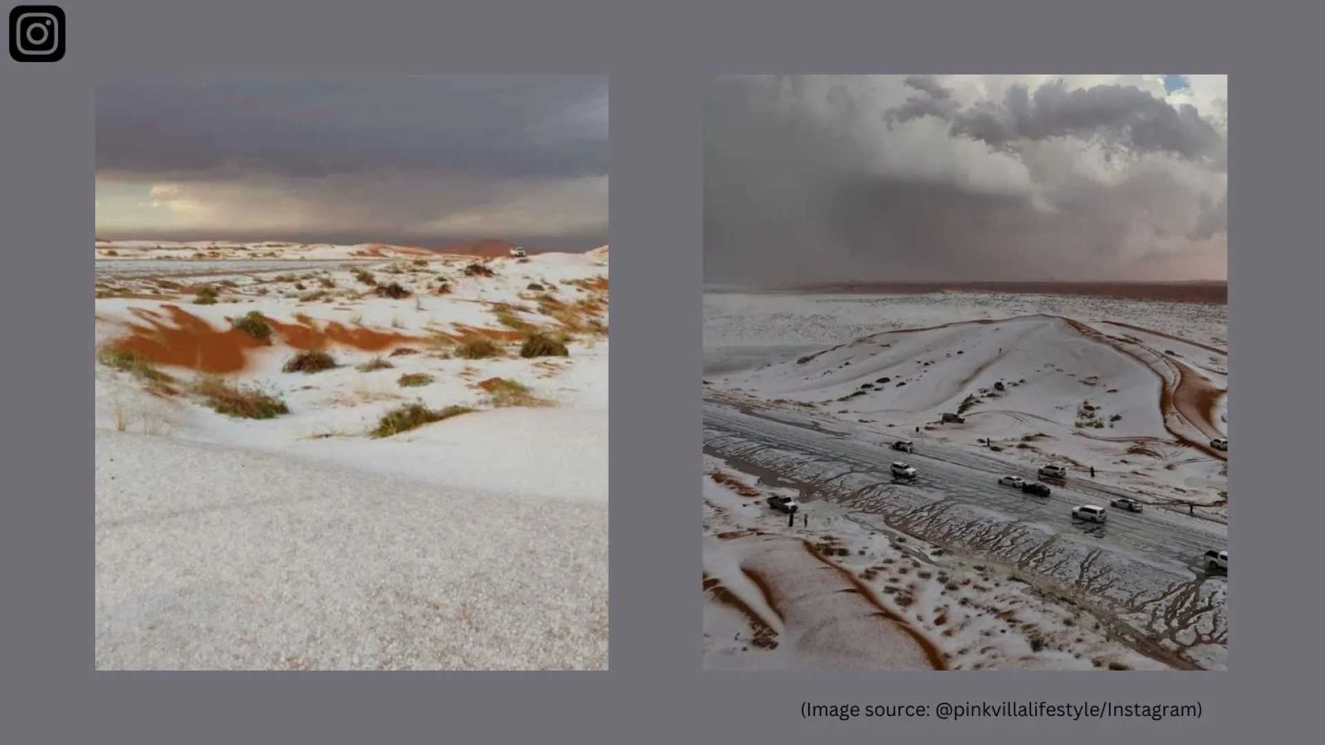 Saudi Arabian Desert Snowfall 2024