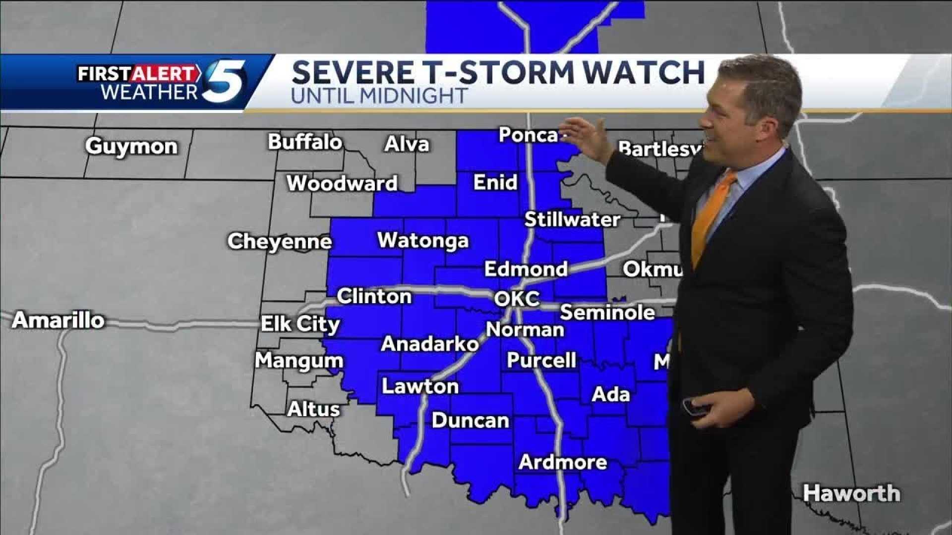 Severe Thunderstorm Warning Oklahoma