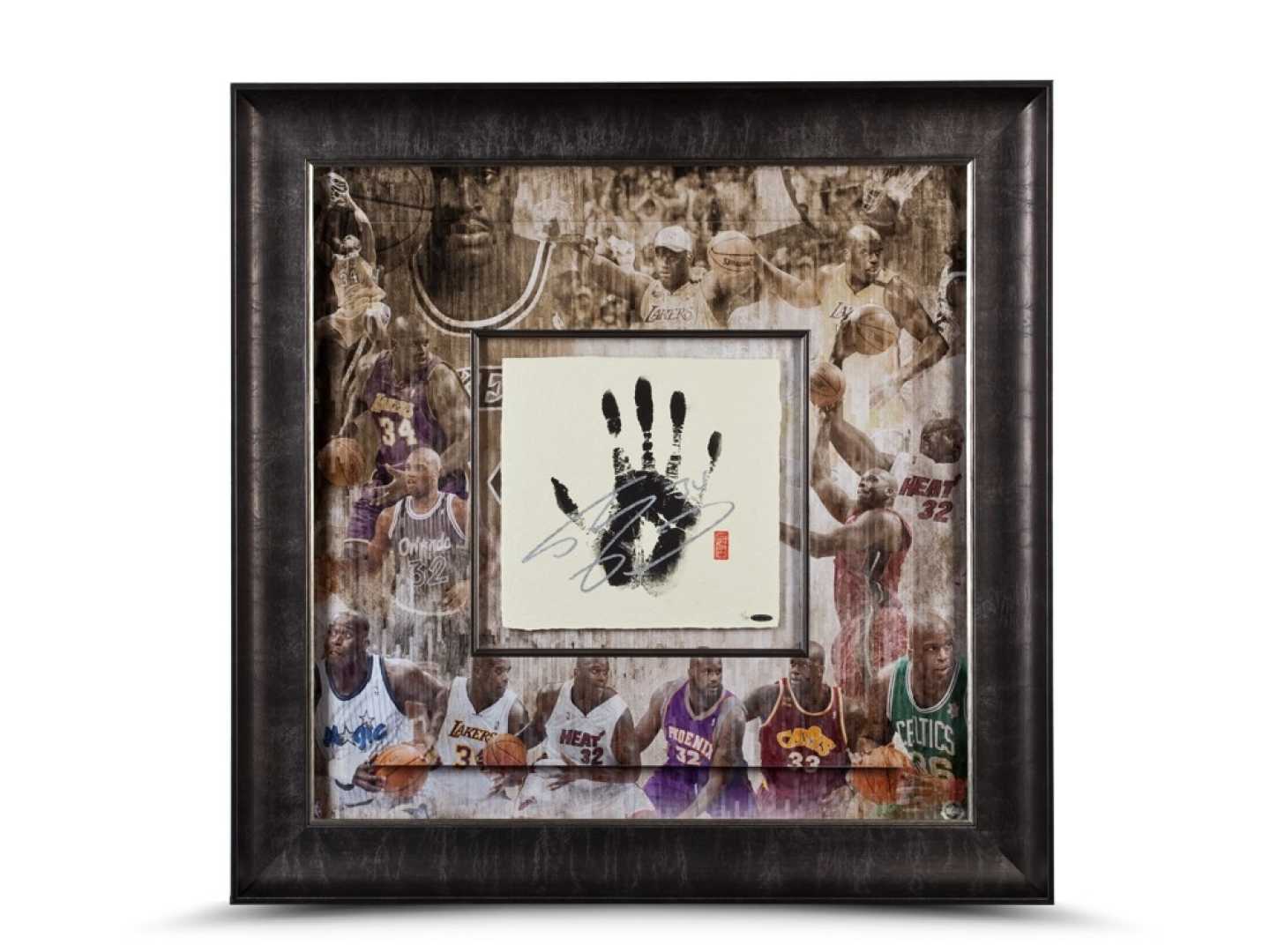 Shaquille O'neal And Basketball Legends Handprints