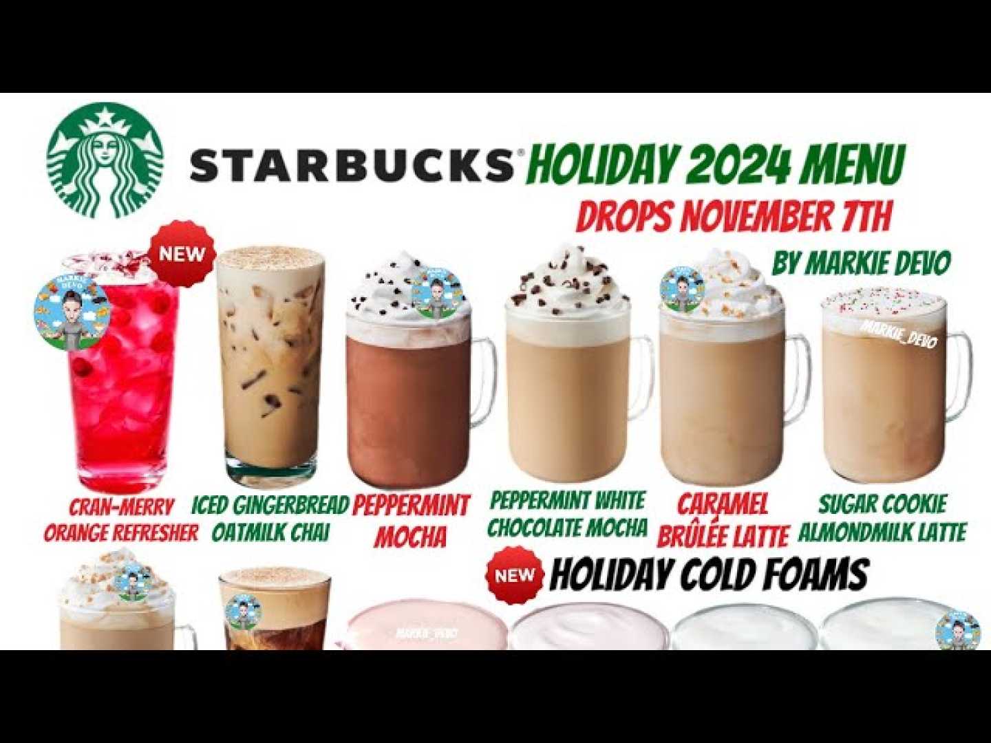 Starbucks 2024 Holiday Menu Drinks And Treats