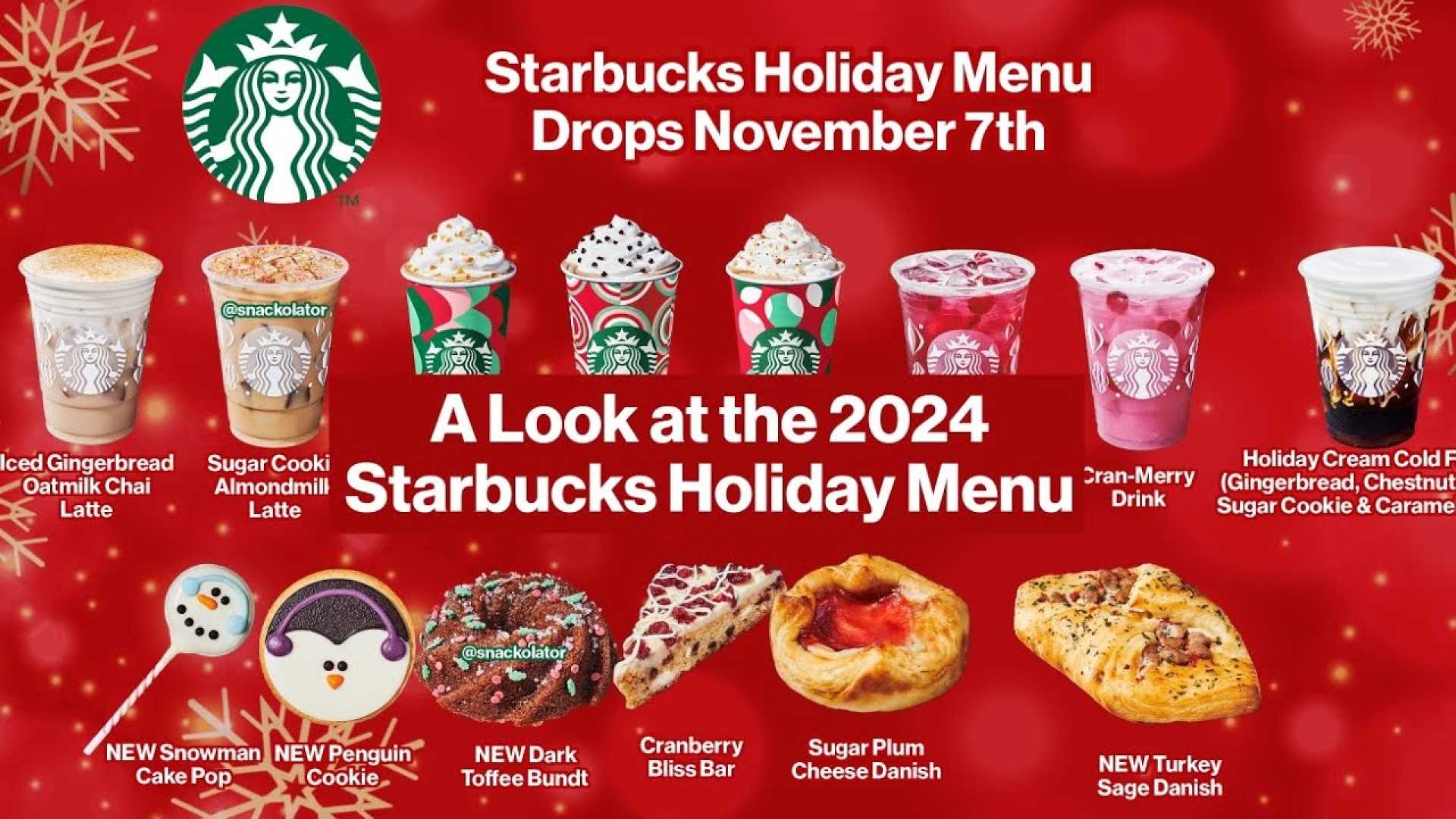 Starbucks 2024 Holiday Menu Items