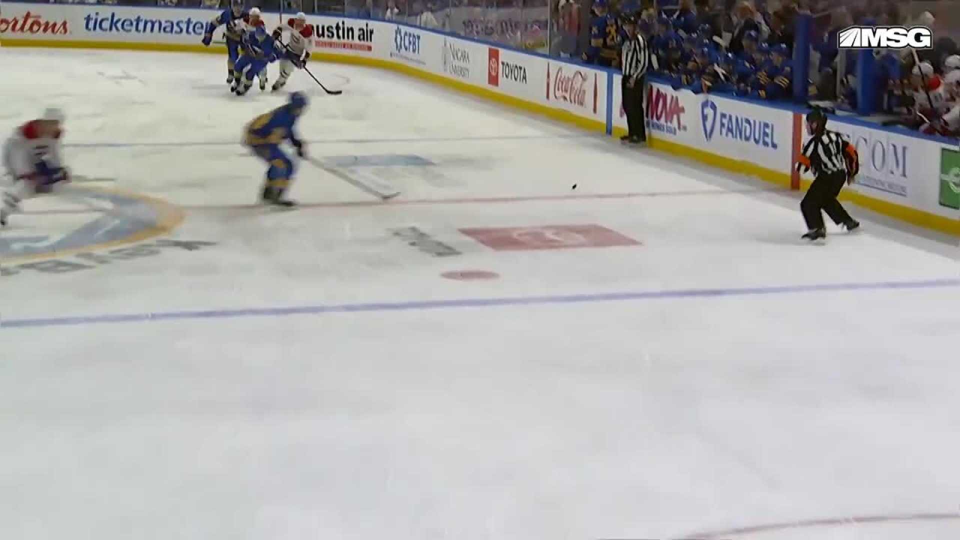 Tage Thompson Scoring Goal Against Montreal Canadiens