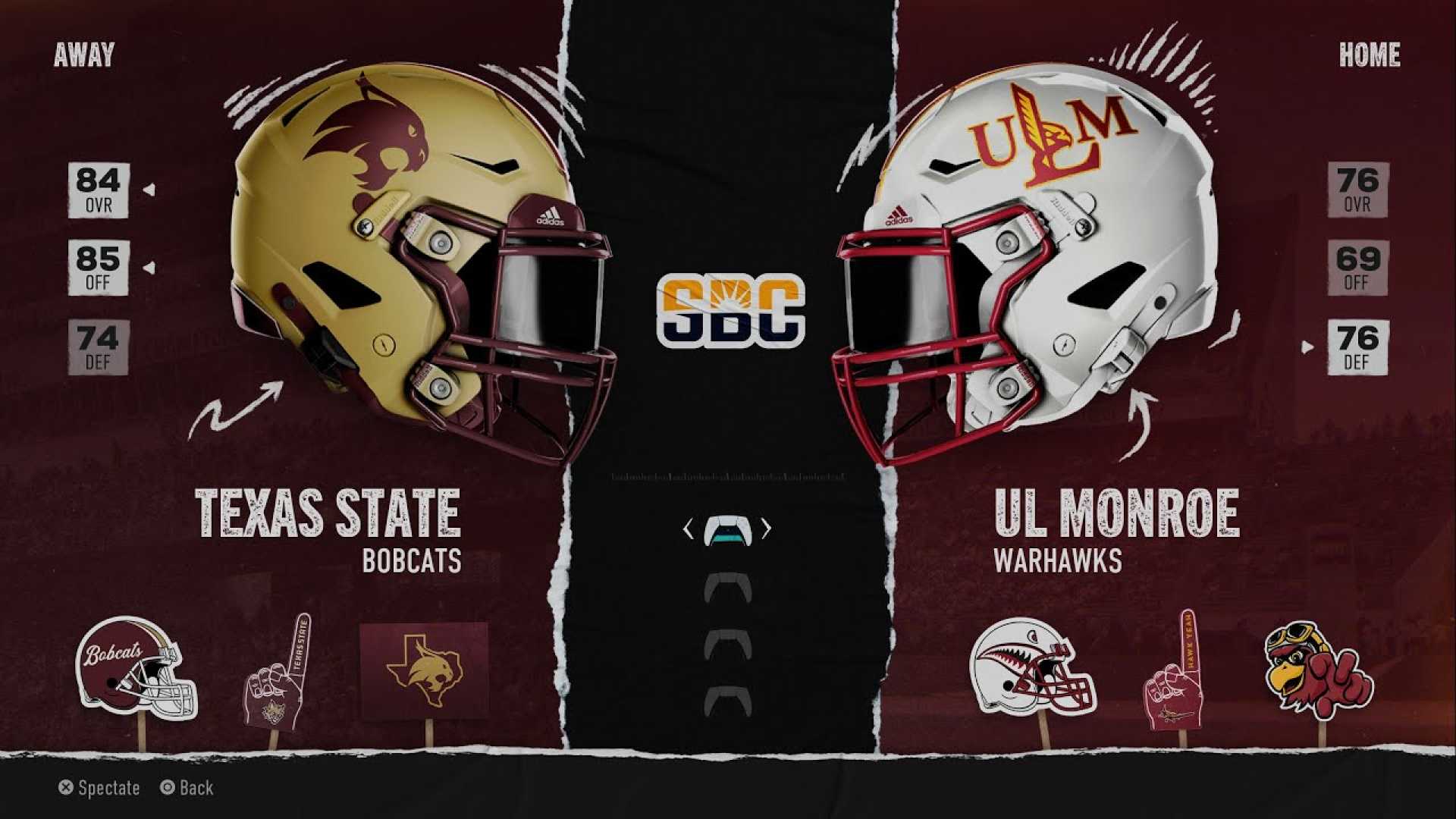 Texas State Bobcats Vs Ul Monroe Warhawks Football Game