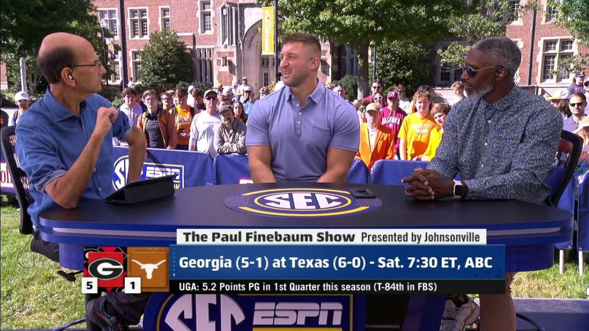 Tim Tebow Analyzing Georgia Bulldogs Football