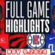 Toronto Raptors Vs La Clippers November 9 2024 Game