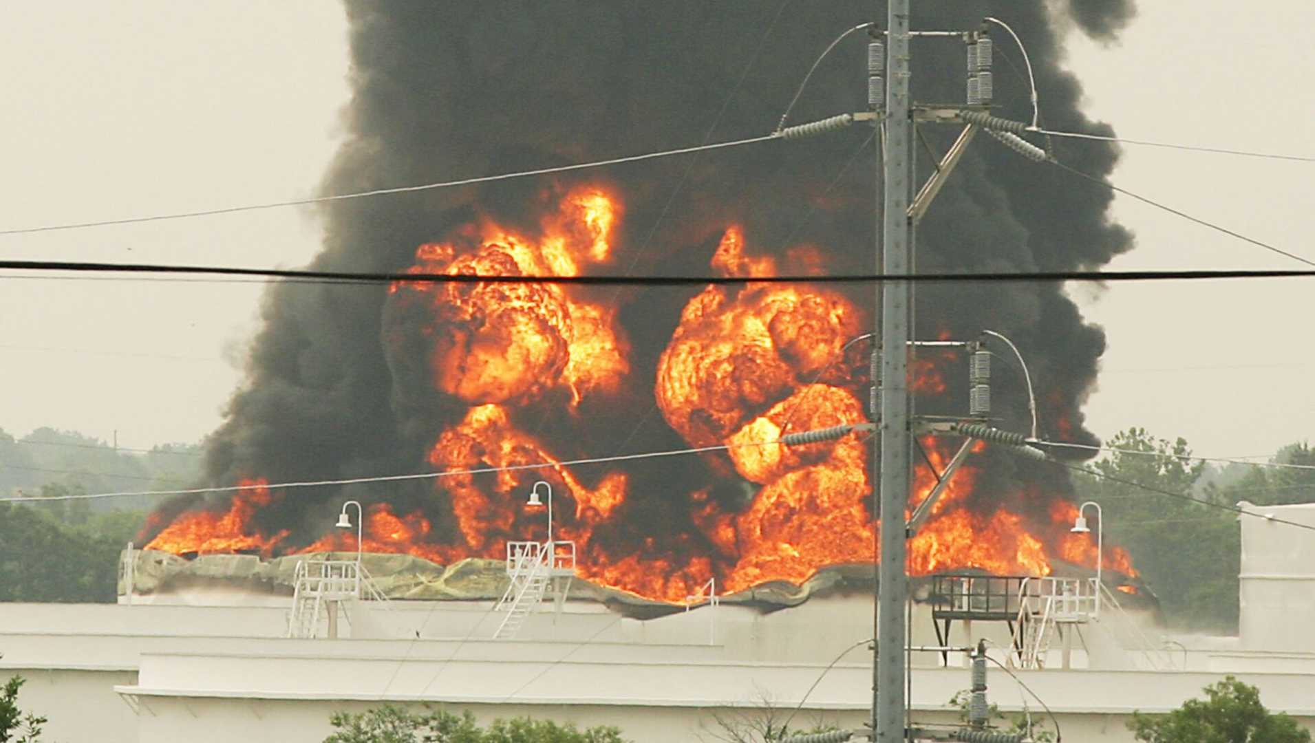 Tulsa Fire At Petroleum Tank Farm