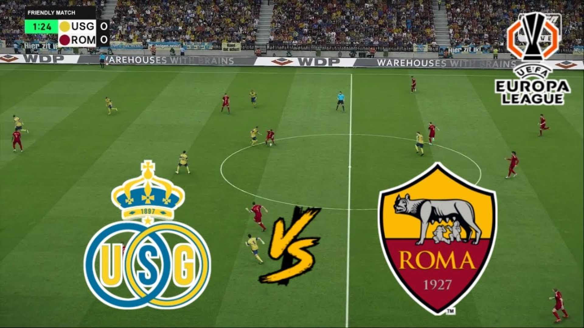 Union Saint Gilloise Vs As Roma Europa League Match