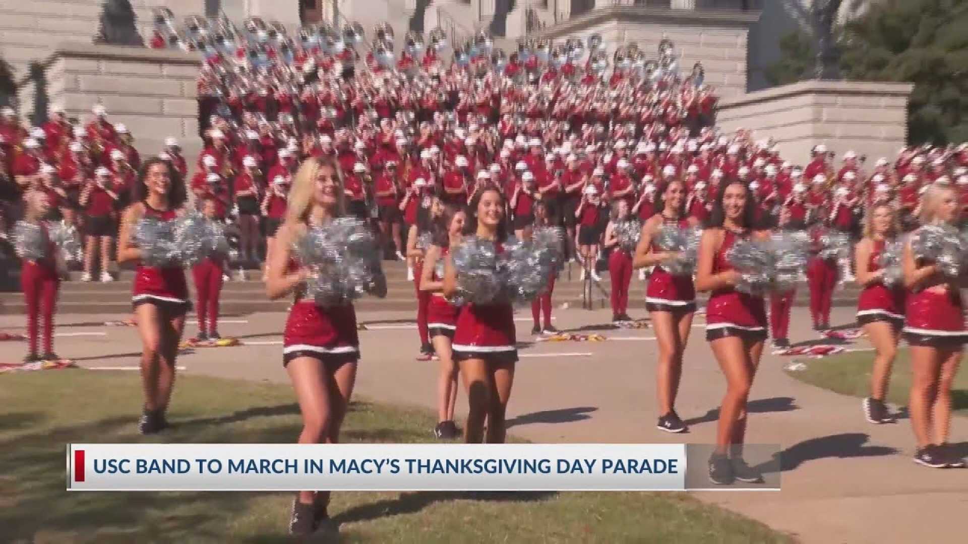 University Of South Carolina Gamecocks Basketball Team And Carolina Band In Macy’s Thanksgiving Day Parade