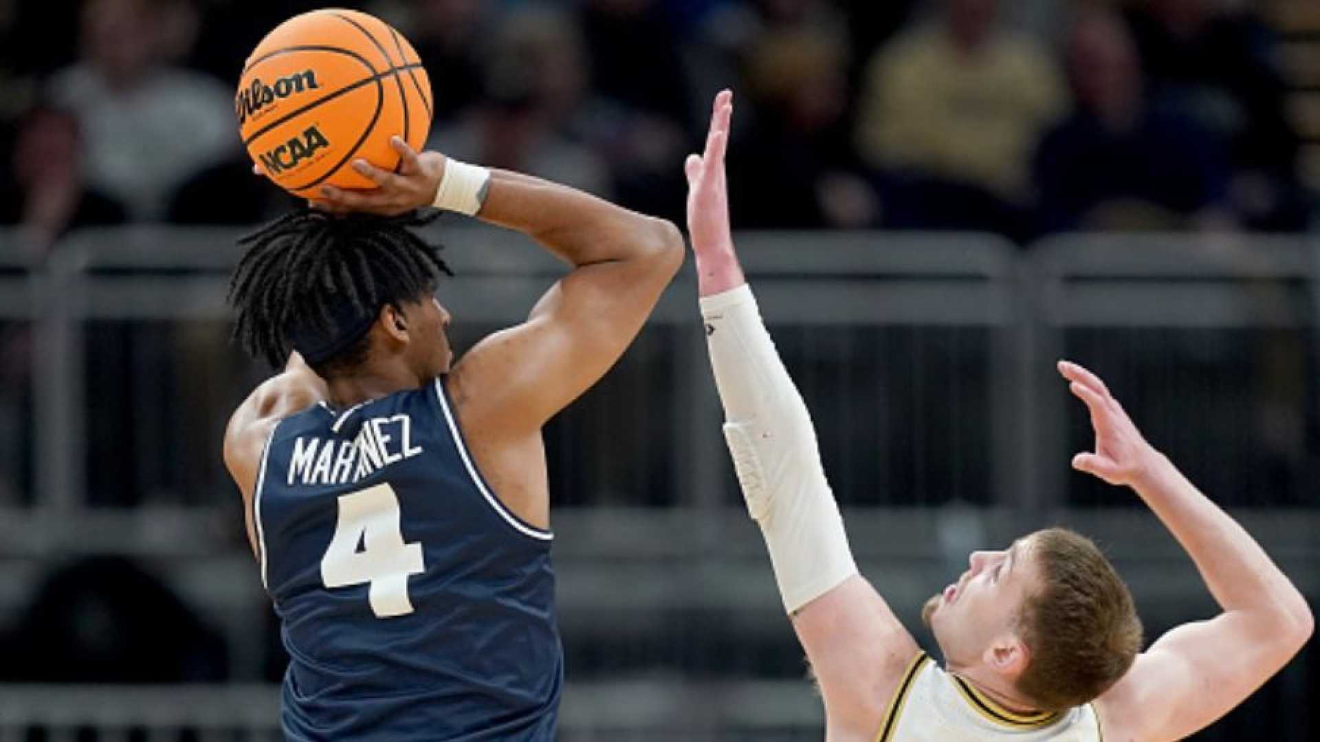 Utah State Men's Basketball Team Celebrating Win Over St. Bonaventure