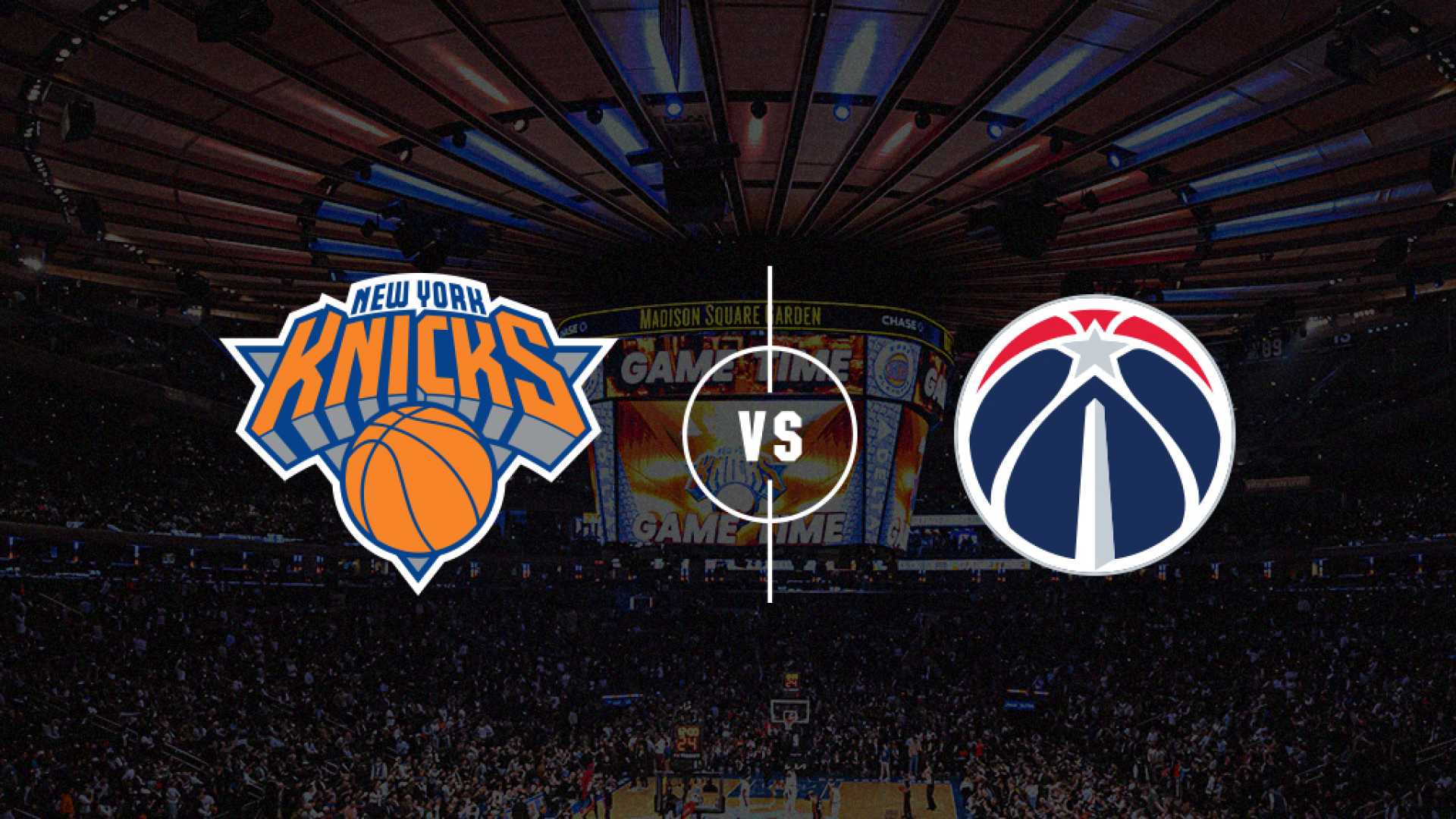 Washington Wizards Vs New York Knicks Nba Game At Madison Square Garden