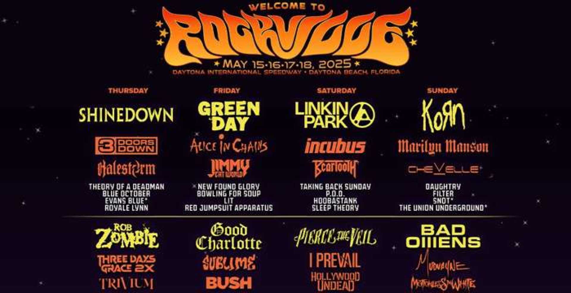 Welcome To Rockville 2025 Festival Lineup