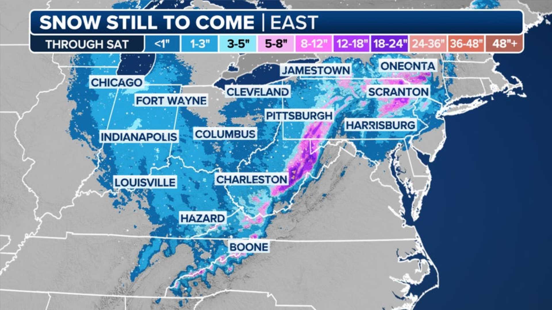 Winter Storm Snow Forecast Northeast Mid Atlantic