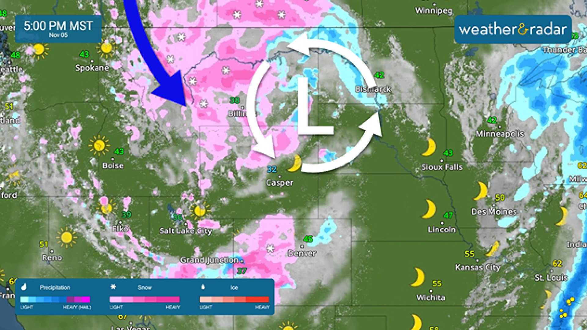 Winter Storm Snow Rockies Gusty Winds