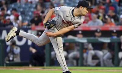 Yusei Kikuchi Pitching For The Los Angeles Angels