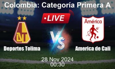 América De Cali Vs Deportes Tolima Soccer Match