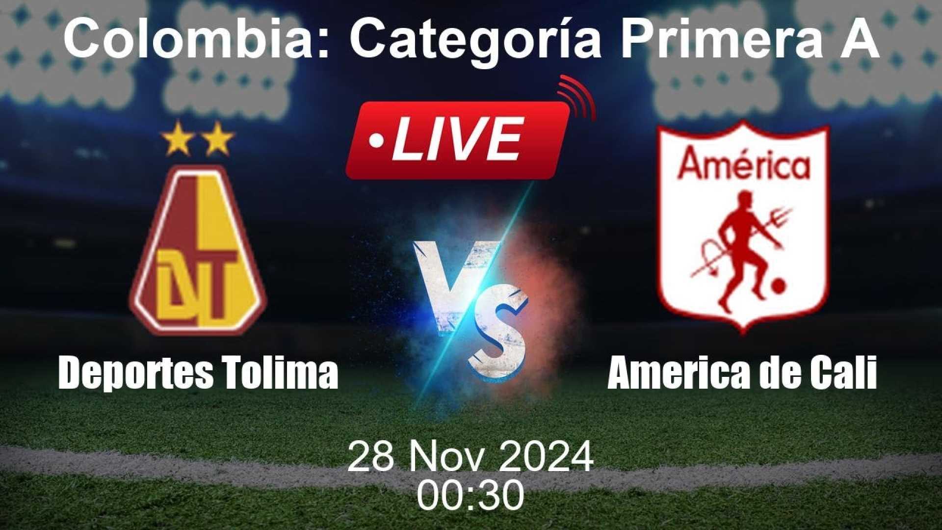 América De Cali Vs Deportes Tolima Soccer Match