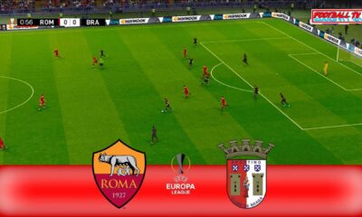 As Roma Vs Sporting Braga Uefa Europa League Match