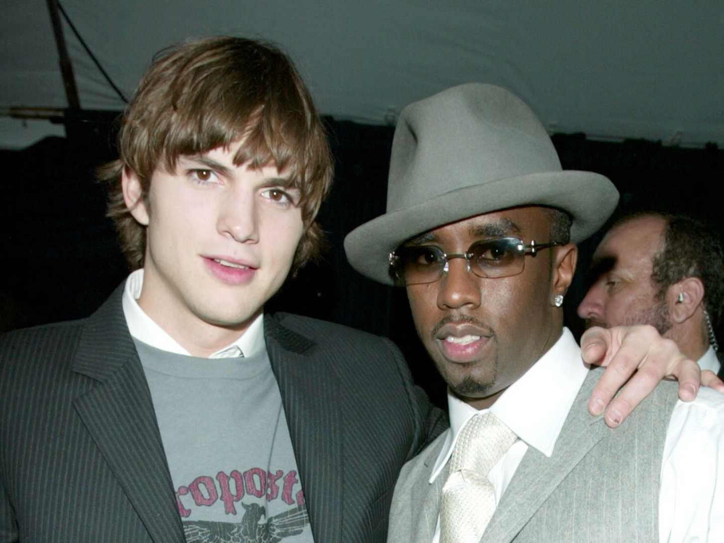 Ashton Kutcher And Sean Diddy Combs Together