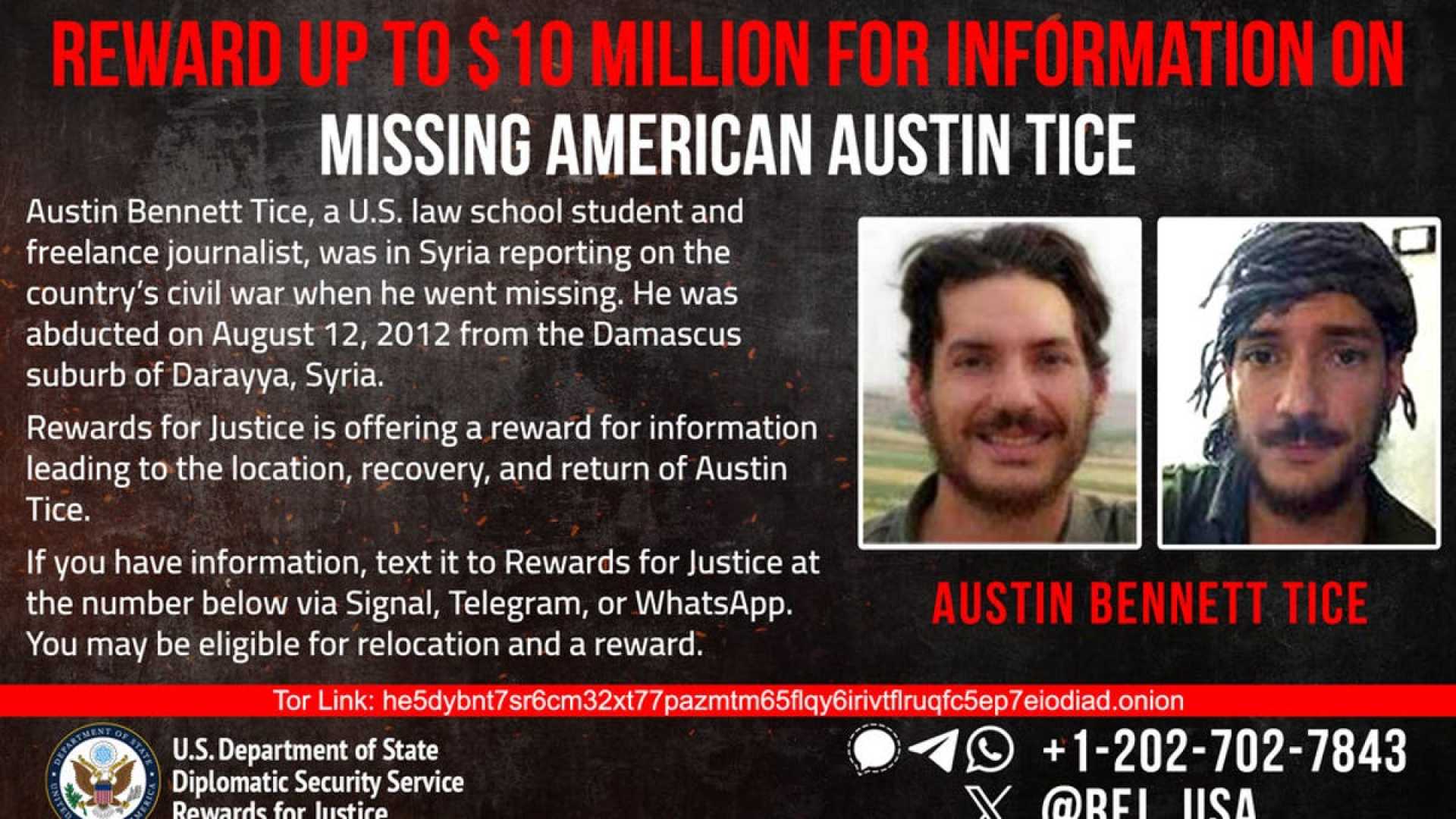 Austin Tice Syria Damascus Biden Administration