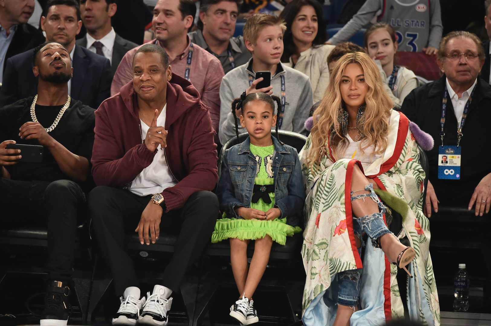 Blue Ivy Carter With Beyoncé And Jay Z