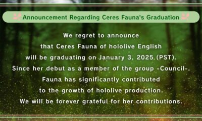 Ceres Fauna Hololive English Graduation Announcement