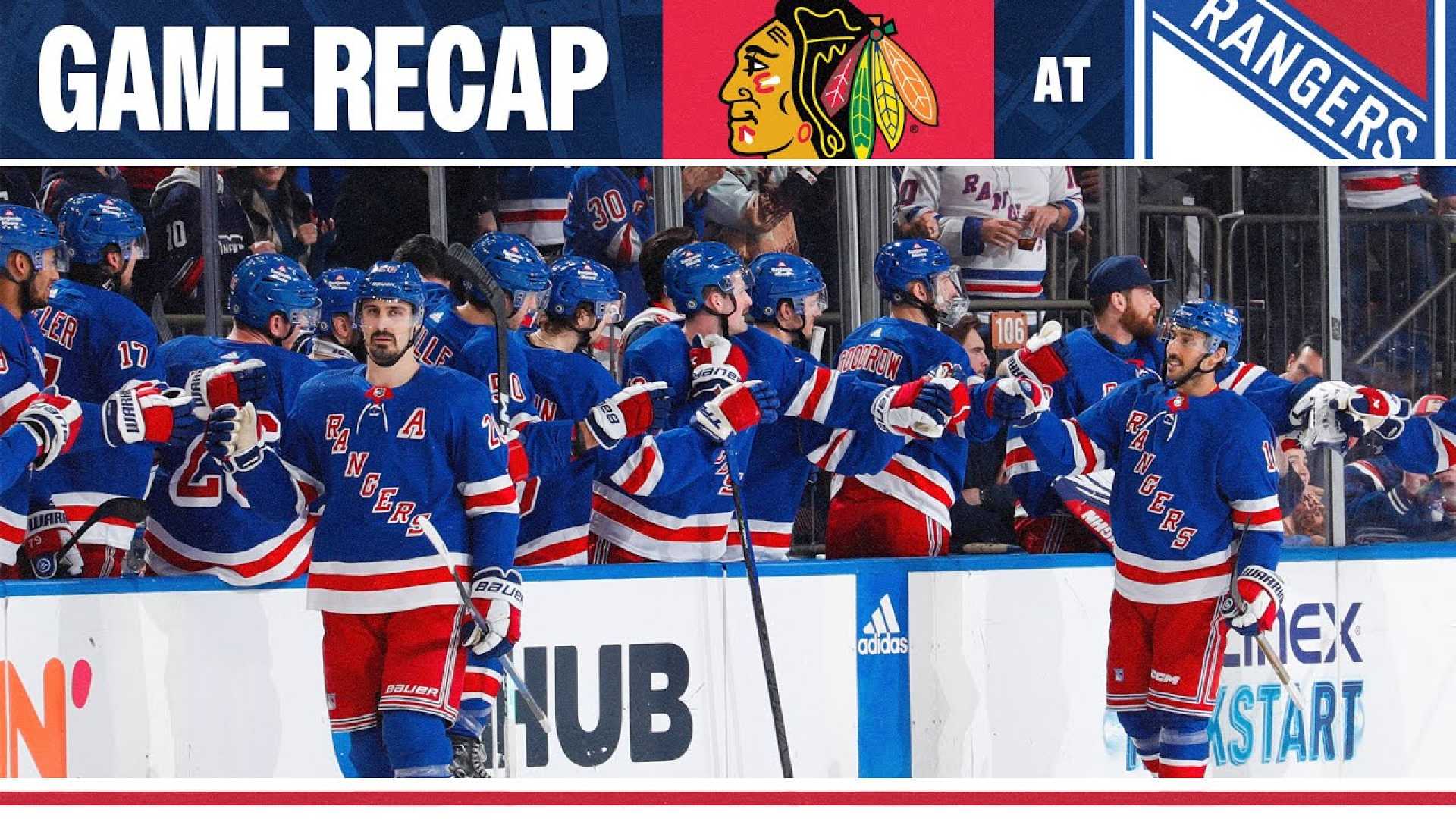 Chicago Blackhawks Vs New York Rangers Hockey Game