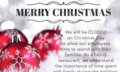 Christmas Day Restaurant Closures