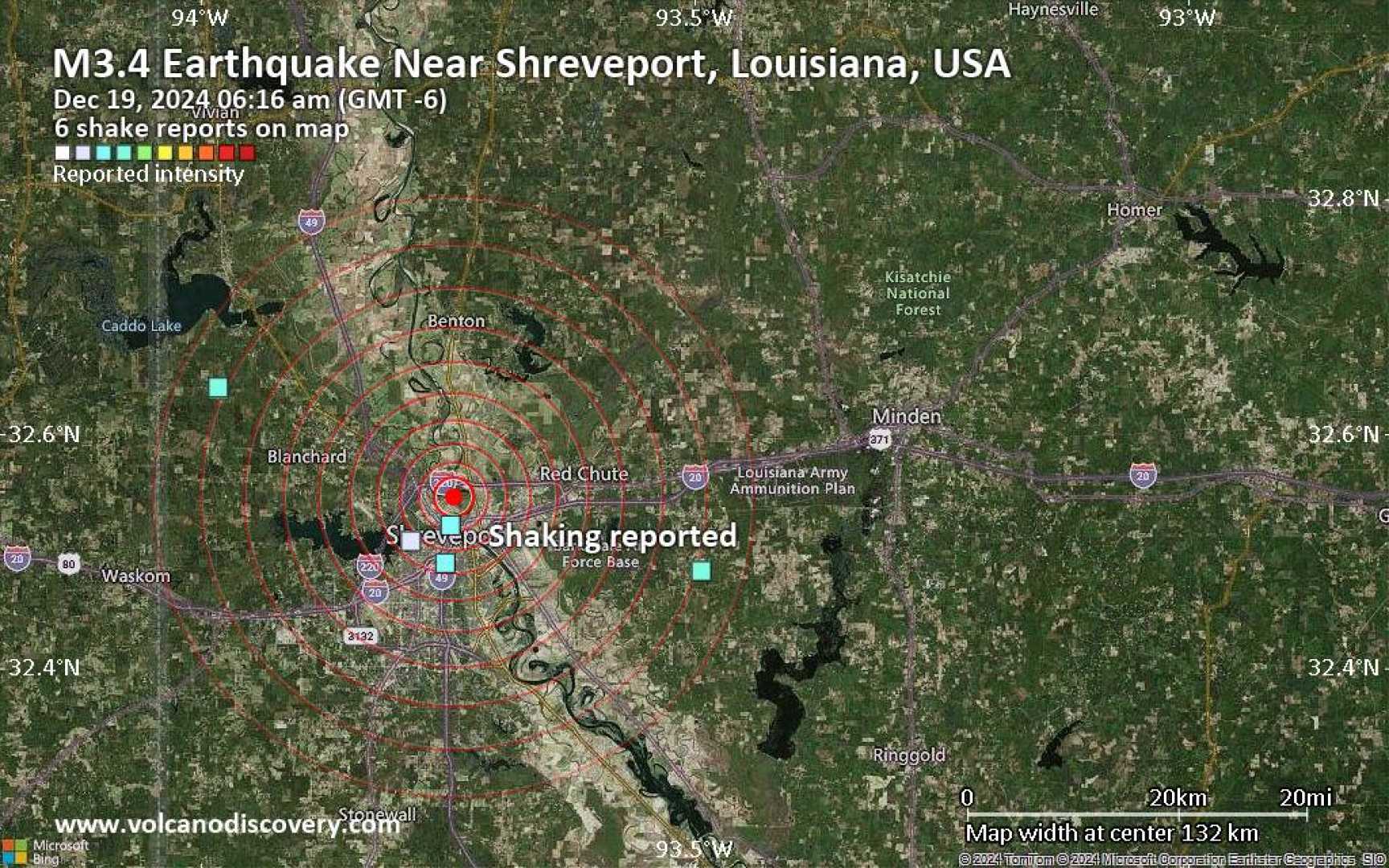 Earthquake Near Shreveport Louisiana