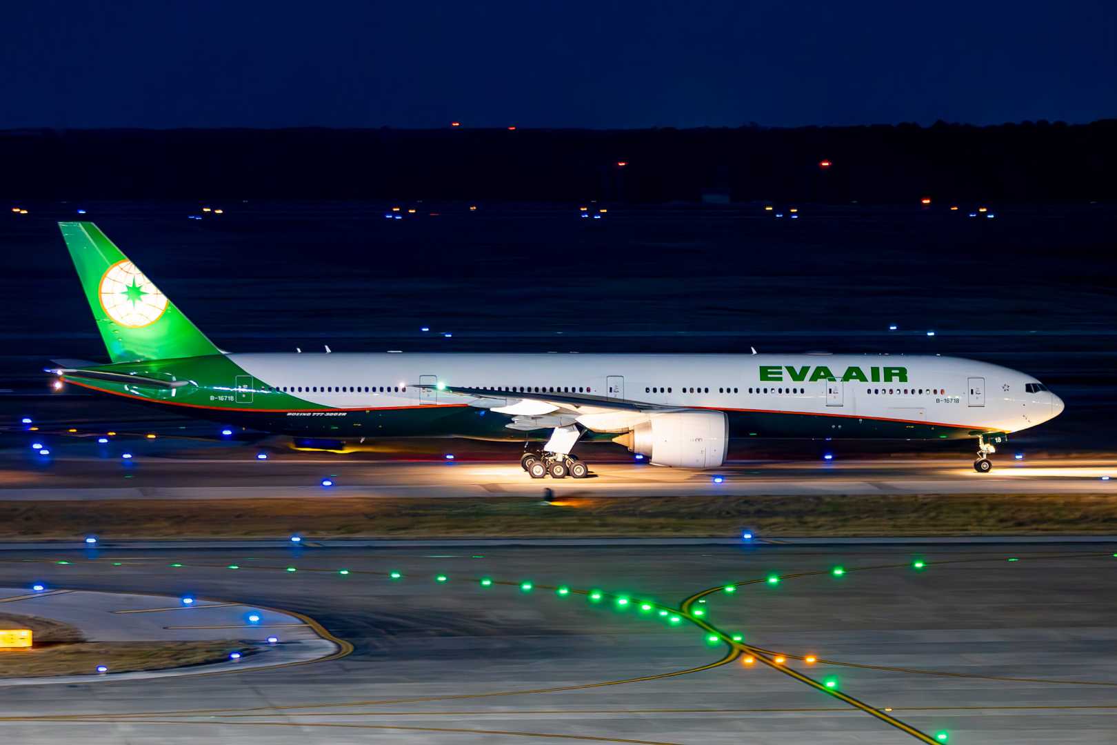 Eva Air Plane At Dallas Fort Worth International Airport