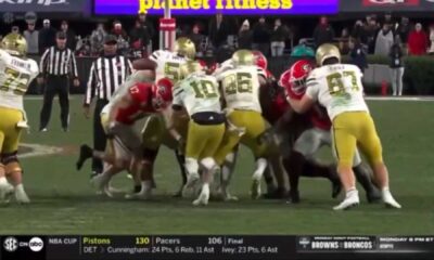 Georgia Vs Georgia Tech Football Targeting Call Controversy