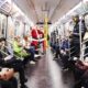 Lirr Trains And Stations During Santacon