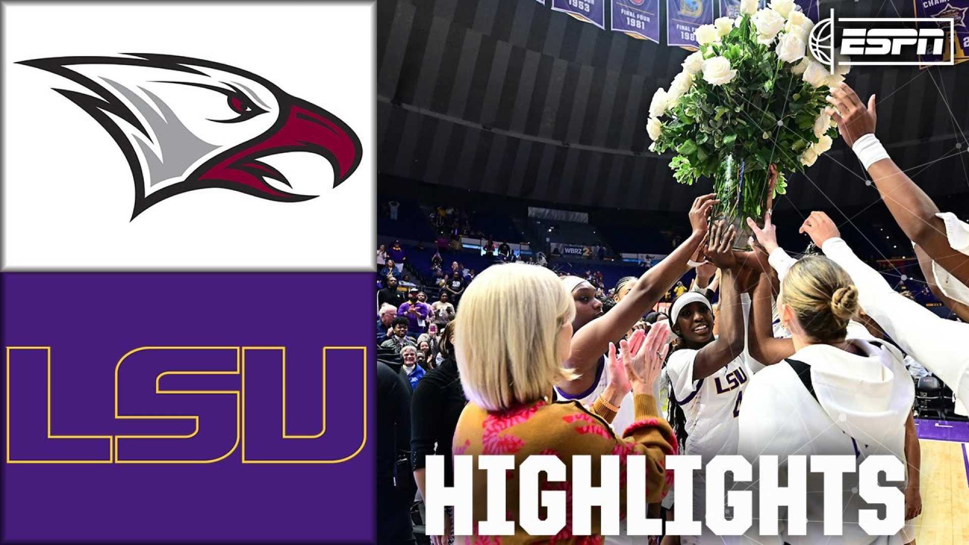 Lsu Vs North Carolina Central Women's Basketball Game Highlights