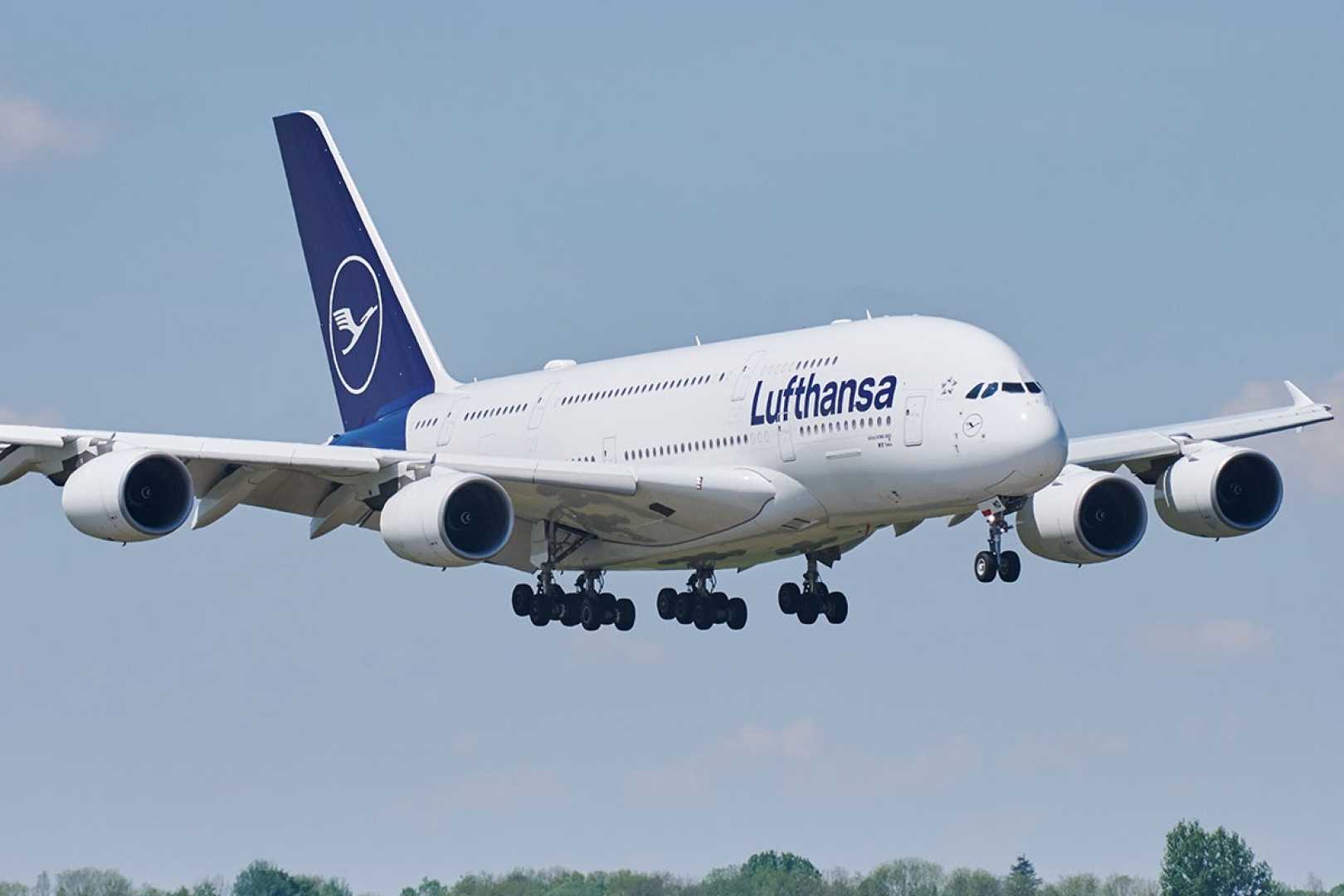 Lufthansa Aircraft In Flight