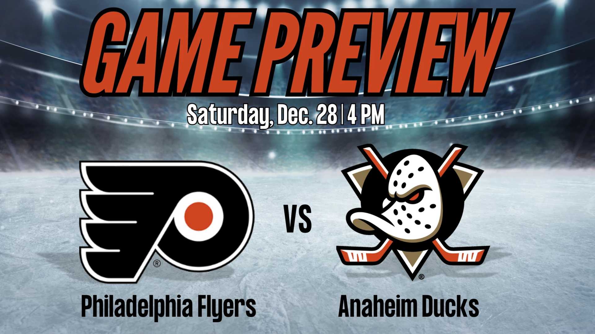 Philadelphia Flyers Vs Anaheim Ducks Nhl Game December 28, 2024