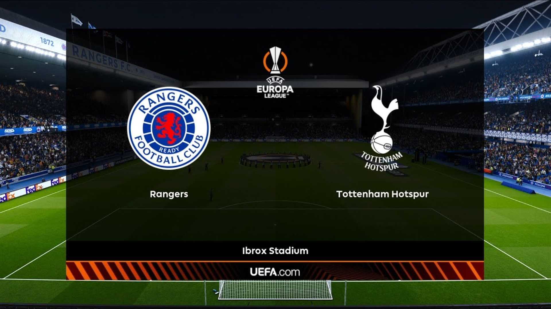 Rangers Vs Tottenham Europa League Match At Ibrox Stadium