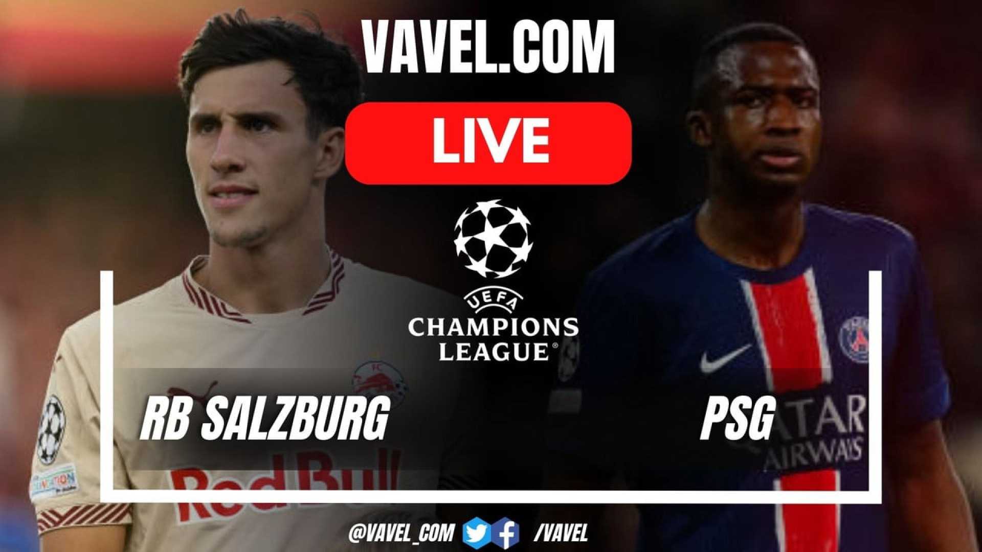 Red Bull Salzburg Vs Paris Saint Germain Champions League Match