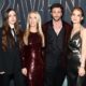 Sam Taylor Johnson And Aaron Taylor Johnson With Daughters At Kraven The Hunter Premiere