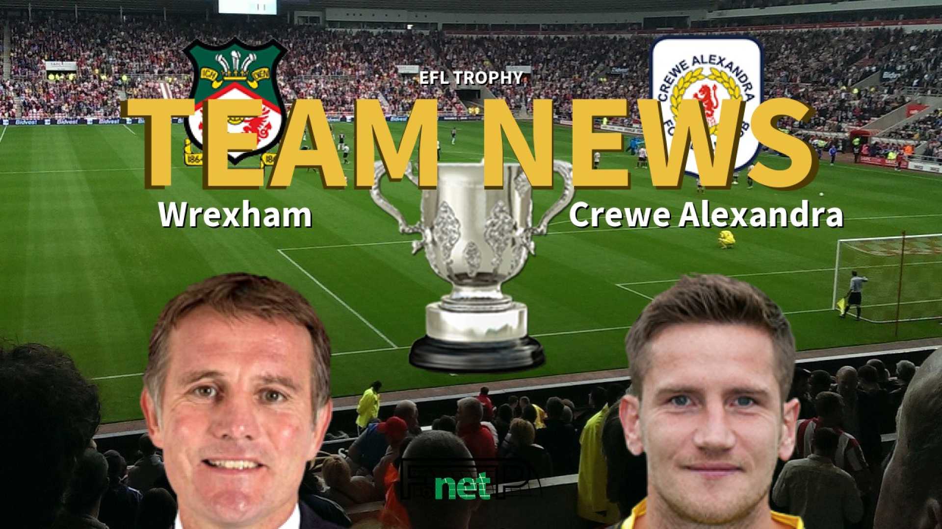 Wrexham Vs Crewe Alexandra Efl Trophy Match