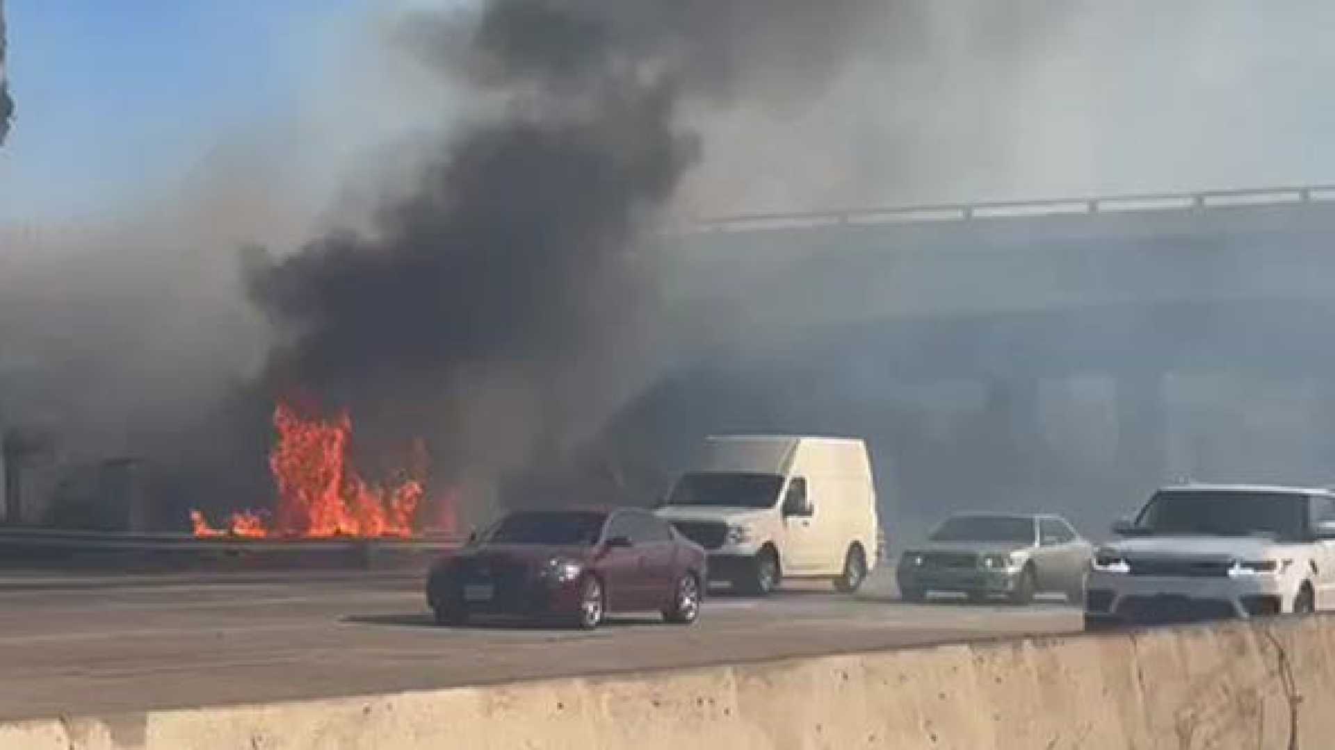 405 605 Freeway Fire Seal Beach California