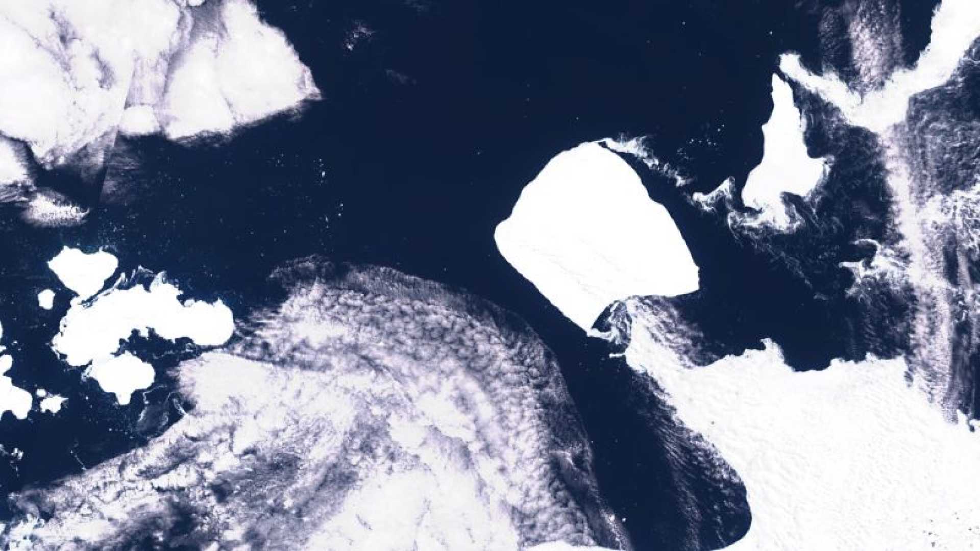 A23a Iceberg Near South Georgia Satellite Image