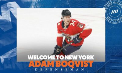 Adam Boqvist New York Islanders Hockey Defenseman