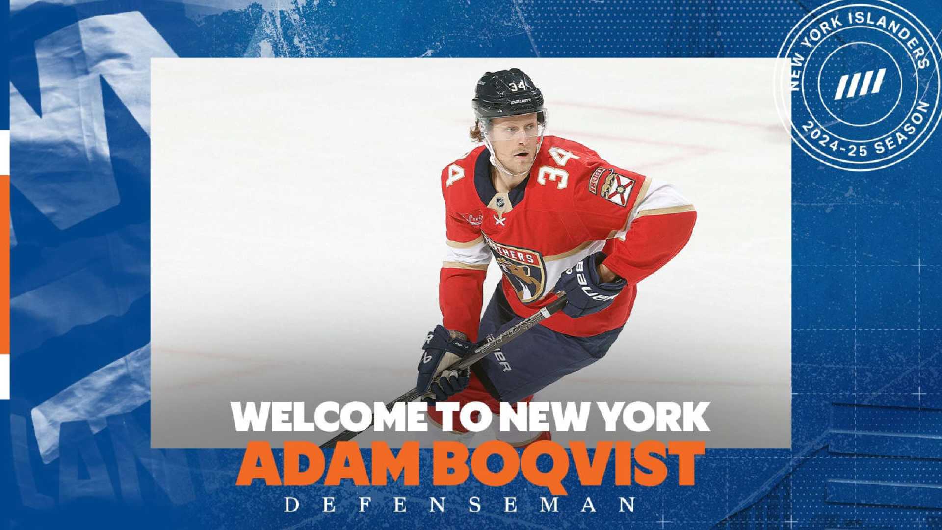 Adam Boqvist New York Islanders Hockey Defenseman