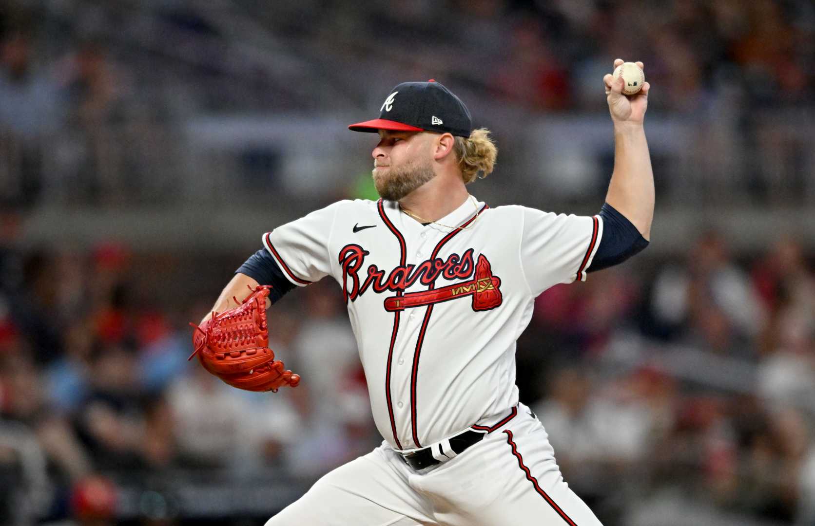 A.j. Minter Pitching For Atlanta Braves