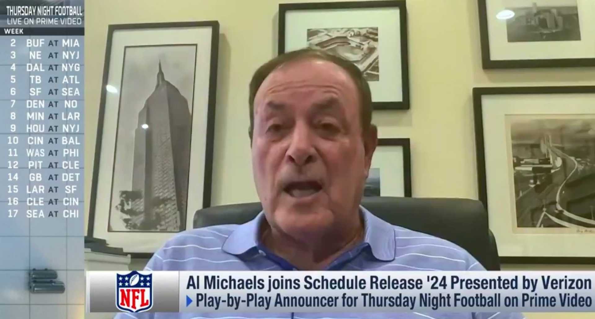 Al Michaels Amazon Prime Video Nfl Broadcast