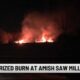 Amish Sawmill Fire Trenton New York Snow